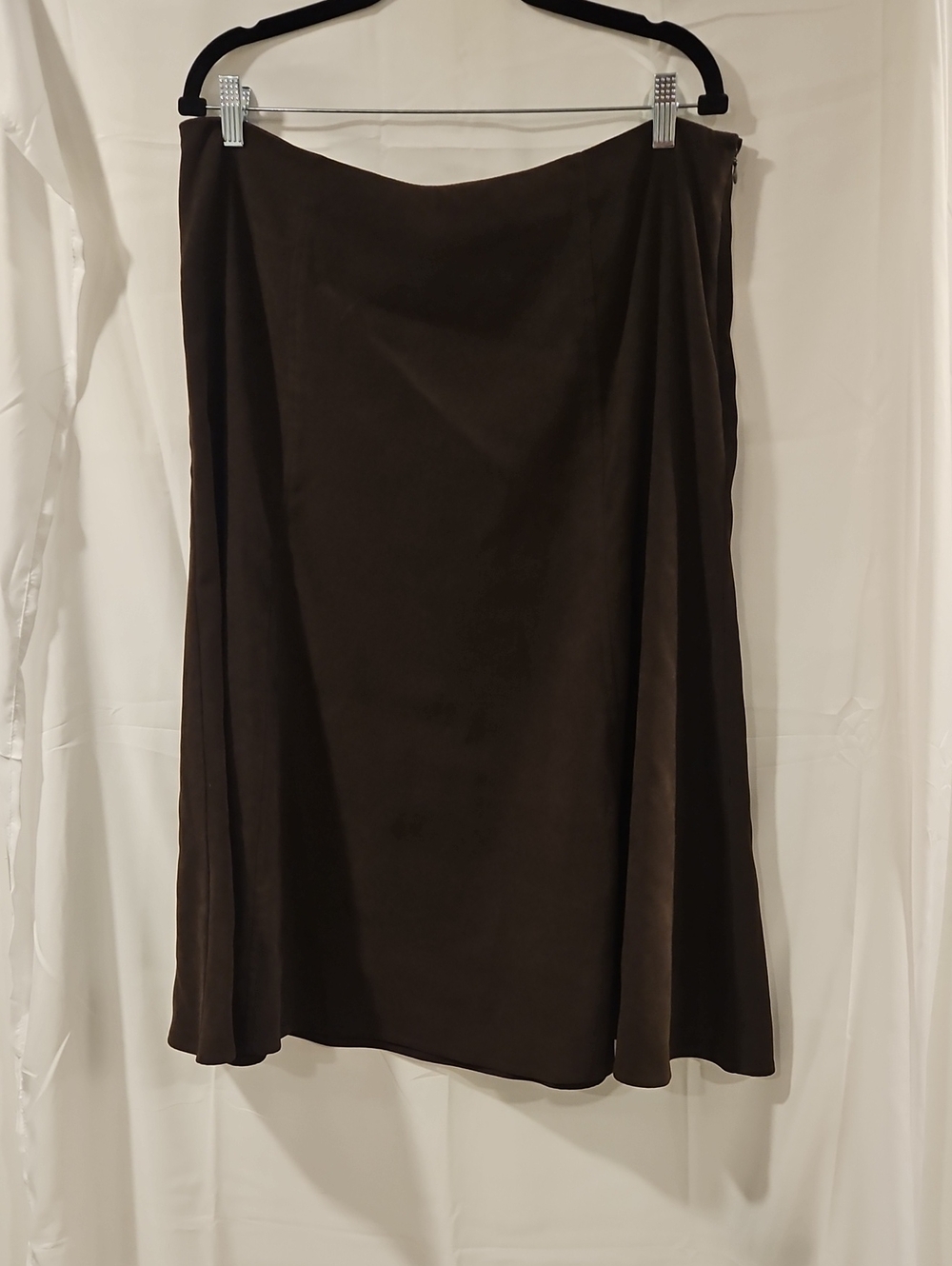 JM Collection Chocolate Brown A-Line Skirt